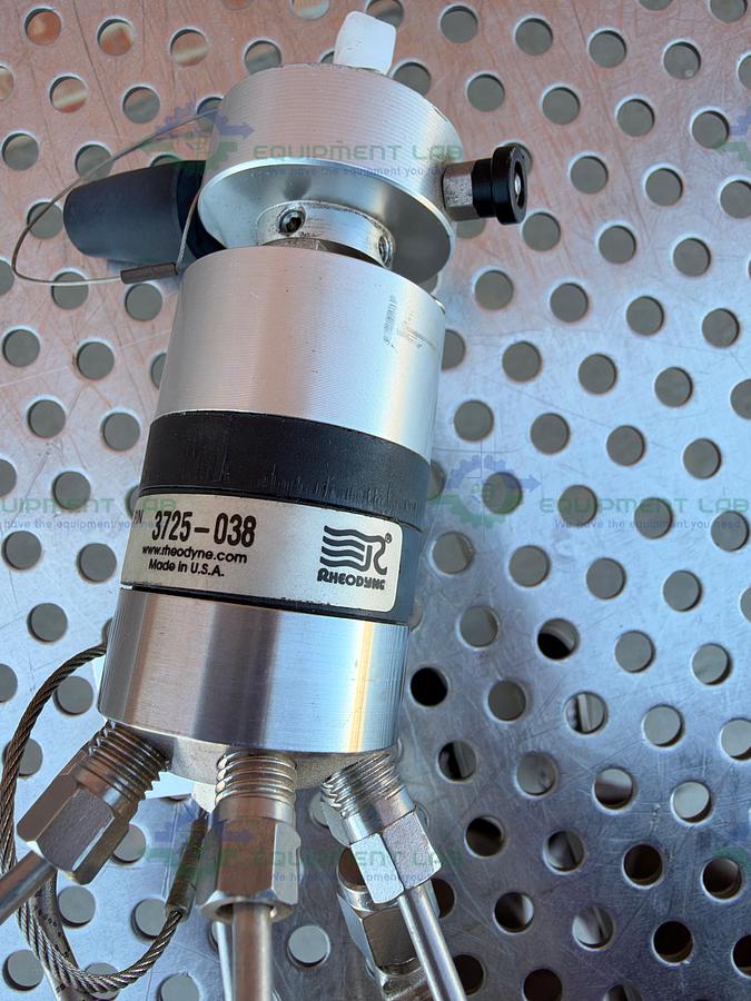 Used Rheodyne 3725i-038 Stainless Steel Front Loading Sample Injection Valve