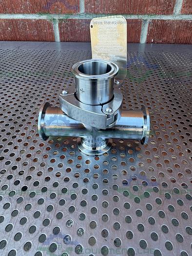 Used BS&B GR-C Safety Head 1 1/2" Fitting w/ 45 PSIG Rupture Disc, 1 1/2" Tee Fitting