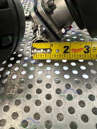 Used 2 ITT Pure-Flo A208 Diaphragm Valves 90PSI w/ 3/4" and 1/2" Sanitary Fittings