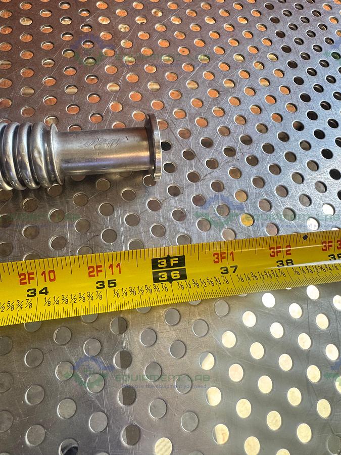 Used Stainless Steel Bellows Flexible Vacuum Hose 36" w/ KF 16/10 Fitting