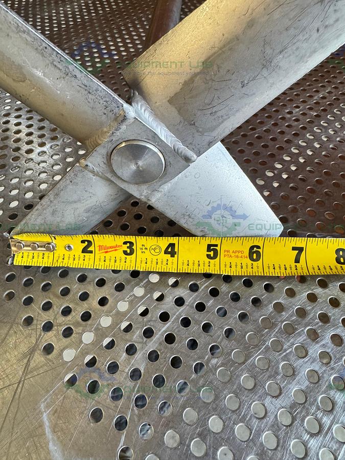 Used 39" Stainless Steel Mixing Shaft  1" Diameter w/  7" Impeller