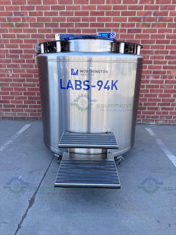 Used Worthington Industries LABS-94K Liquid Nitrogen Cryogenic Storage Tank