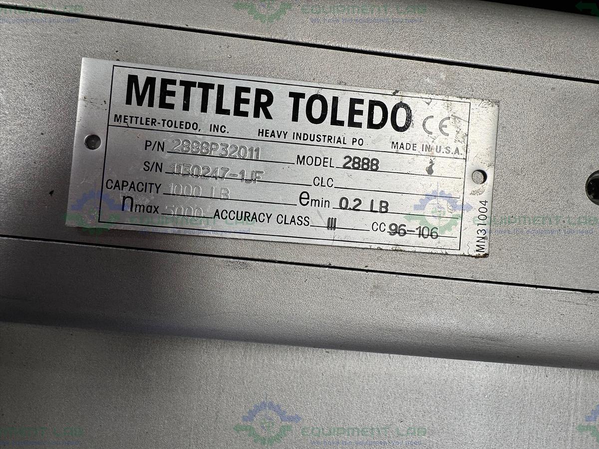 Used Mettler Toledo 2888 Stainless Steel Scale w/ HAWK Readout 1000 lbs  36 x 36