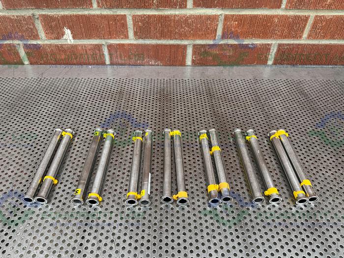 Used Lot of 2 - 316 Stainless Steel Pipe Straight Connector 8" x 3/4"