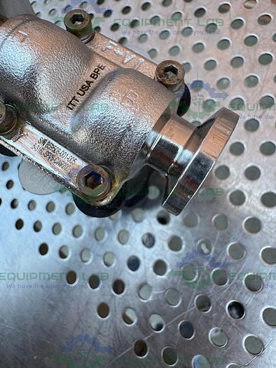 Used 2 ITT Pure Flo 3- Way 316L Diaphragm Valve w/ 1" to 1/2 Sanitary Fitting