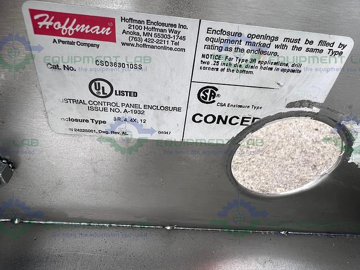 Used Hoffman CSD363010SS Stainless Steel Enclosure 30" x 10" x 36"