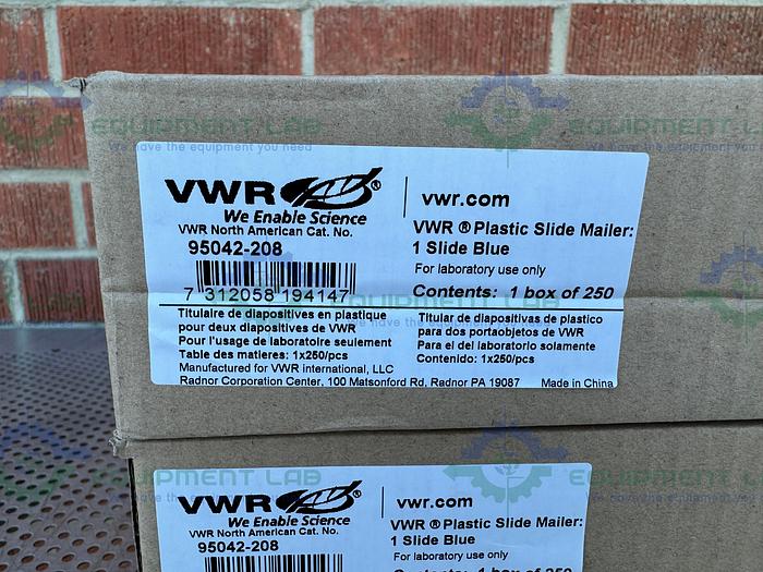 Lot of 750 - VWR 95042-208 Microscope Plastic Blue Slide Holders/Mailers