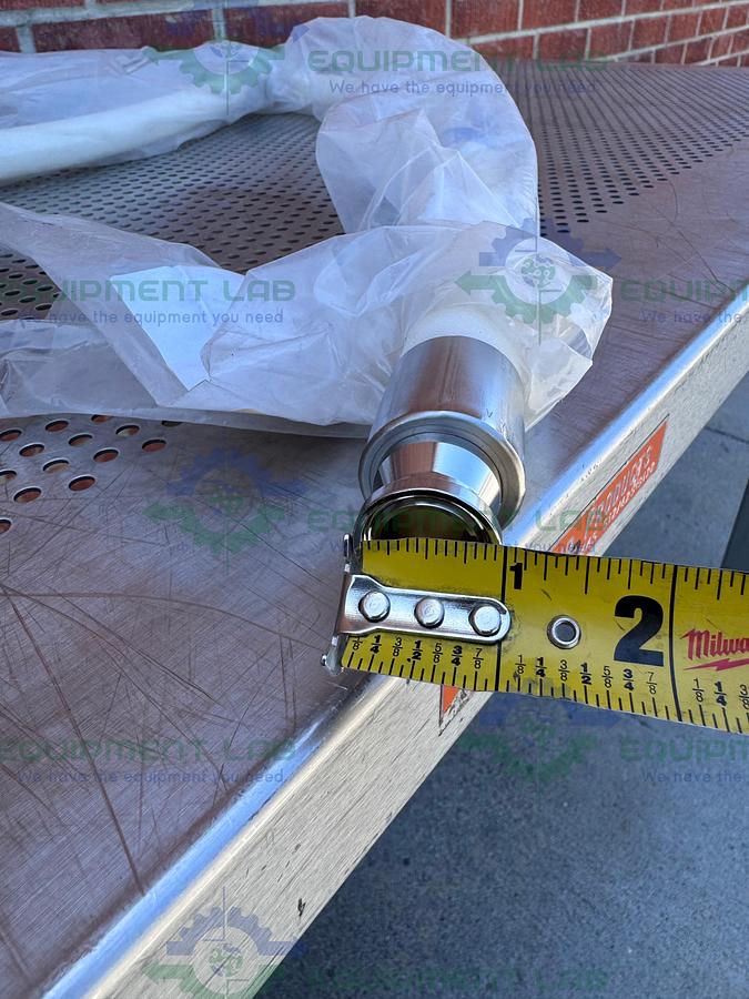 Used Saint Gobain 94" Silicone Hose w/ 3/4" to 1 1/2 Sanitary Fitting