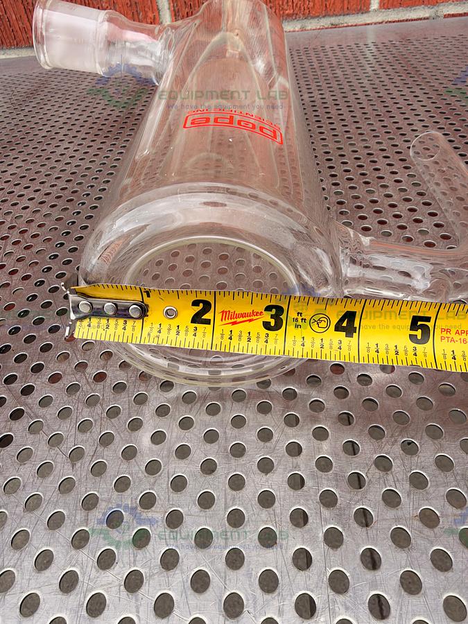 Used Pope Scientific Glass Vacuum Cold Trap with Bottom Drain Stopcock