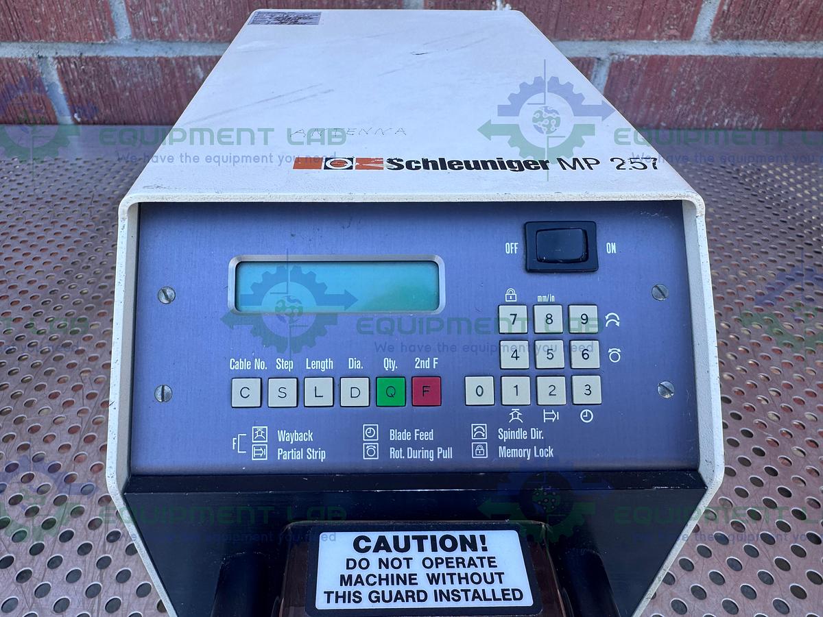 Used Schleuniger MP257 Programmable Coaxial Cable Stripping Machine