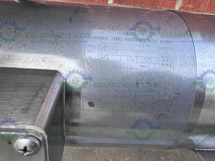 Used Idex Wright Flow  S1L Rotary Lobe w/Stainless 1/2 HP Motor, Controller