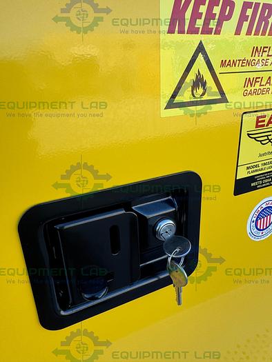 Used Eagle 1903X 4 Gallon Flammable Liquid Storage Cabinet w/ Soft Close Door, Key