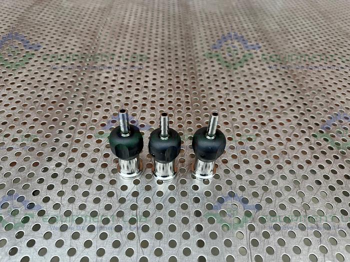 Used Lot of 3 - Fluid Line  In Line Diaphragm Valve w/ 1/4" Sanitary to Hose Fitting