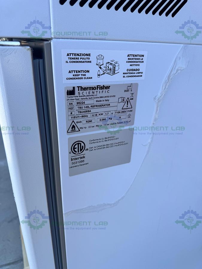 Thermo Fisher TSU405SA Undercounter Refrigerator 4.5 cu.ft. 2 to 5C MFG 2025