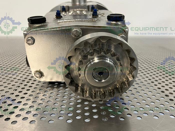 Used Waukesha Cherry Burrell  0187UL Rotary Lobe Pump w/ Stainless 1.5 HP Motor