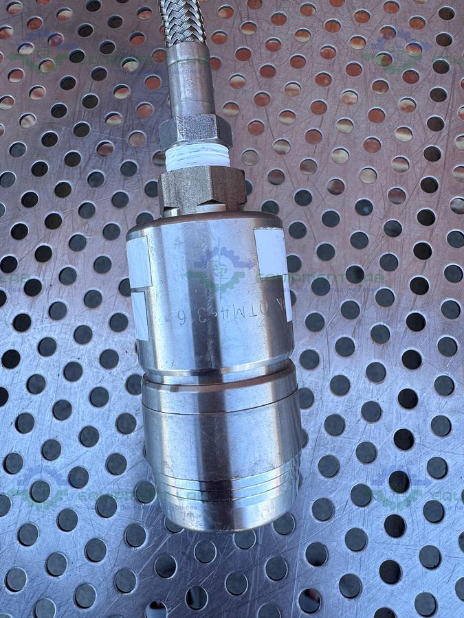 Used 66" Stainless Steel Flexible Braided Hose w/ Quick Connections