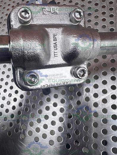 Used ITT Pure Flo .75-316L-SFV5 4 -Way Diaphragm Valve w/ 3/4" Sanitary Fitting