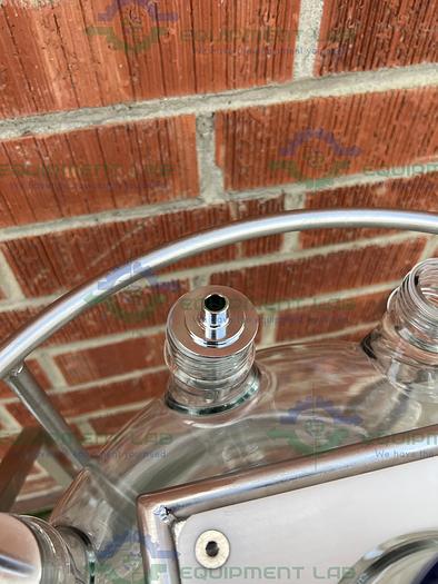 Used Chemglass 36L Glass Graduated 9-Neck Bio Reactor Vessel w/ Impeller + More