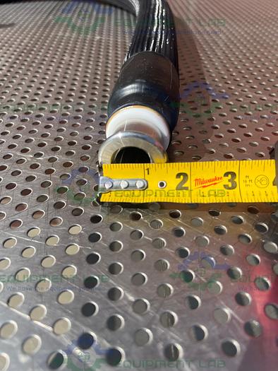 Used Huber Insulated Flexible Chiller Hose 48" w/ 1.5" Beaded Fitting, Kunkle Valve