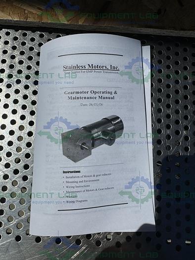 Stainless Motors PC2C10N04B1TG Stainless Steel 1 HP Washdown Duty Motor