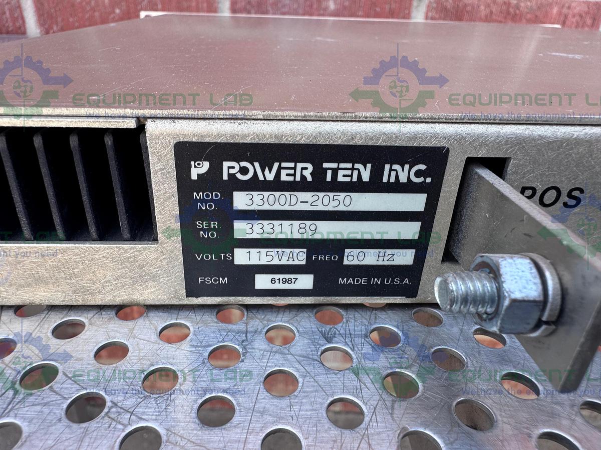 for parts or not working Power Ten 3300D-2050 DC Power Supply 115 VAC, 60 Hz