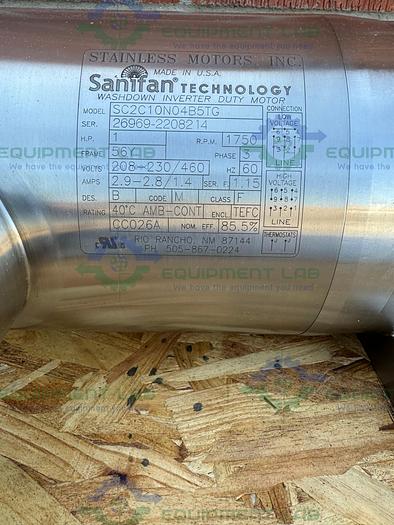 Used Stainless Motors  SC2C10N04B5TG Stainless Steel 1 HP Washdown Duty Motor