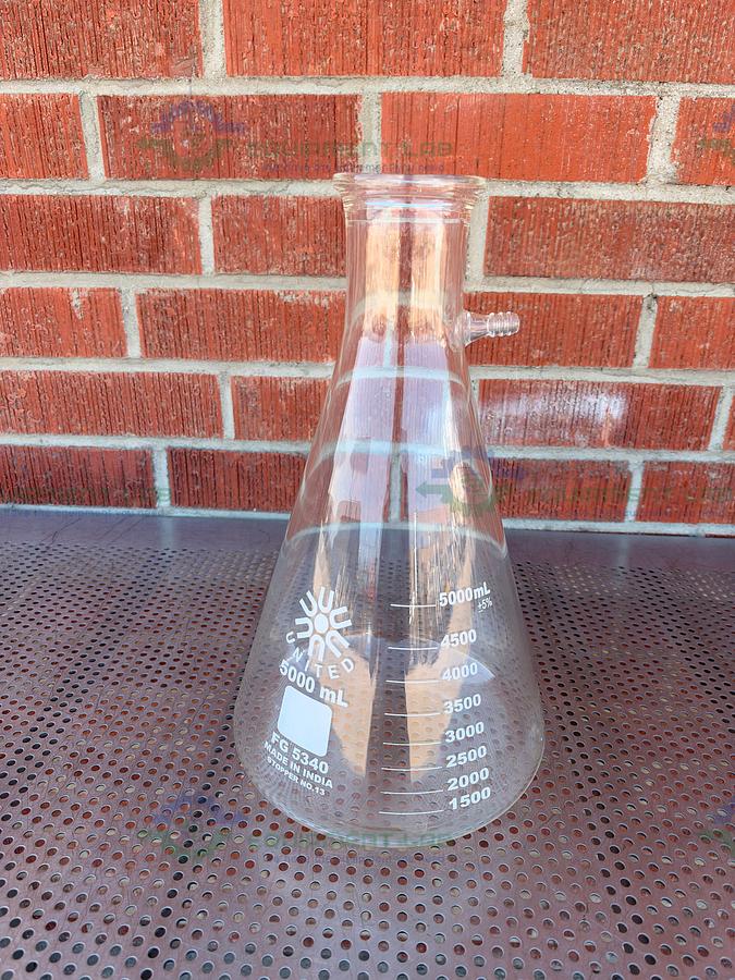 Used Lot of 2 - United Scientific FG5340 5000 mL Erlenmeyer Flask
