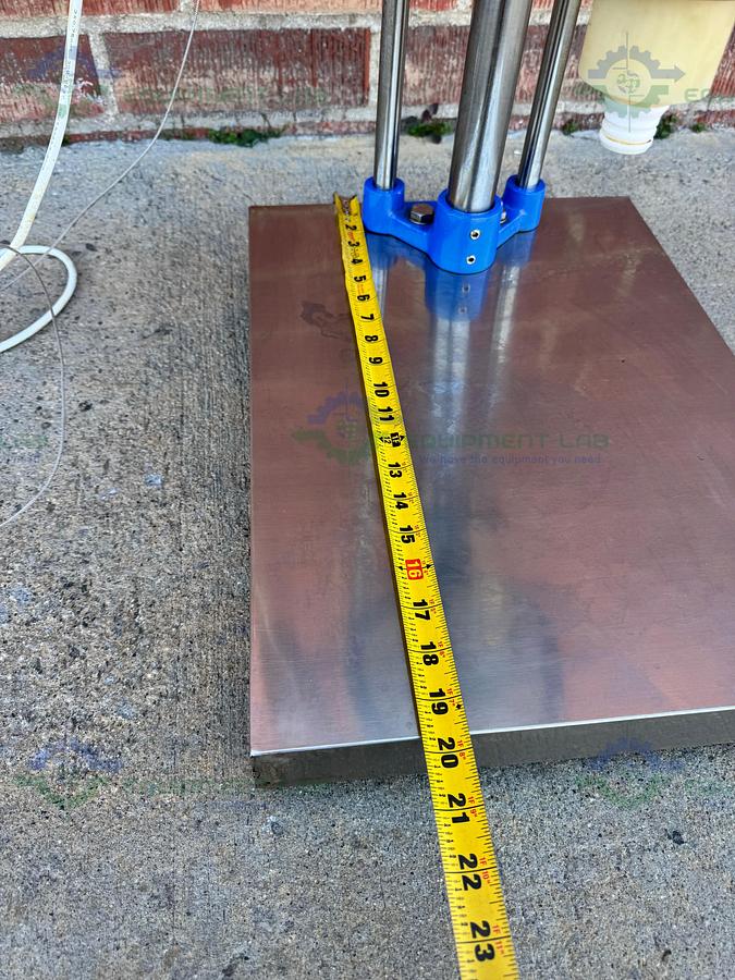 Used China 5 Liter Jacketed Glass Reactor w/ China Overhead Stirrer