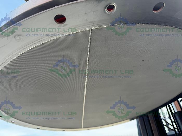 Used Mann Stainless Steel 800mm x 100mm Chromatography Column w/ Micron Filter Mesh