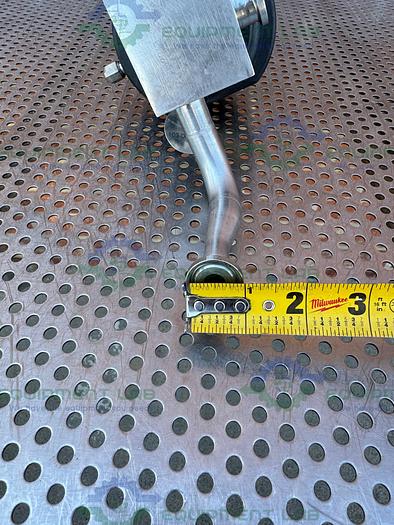 Used ITT Pure Flo .75-316L- RA20MAX 4 Way Diaphragm Valve w/ 3/4" Sanitary Fitting