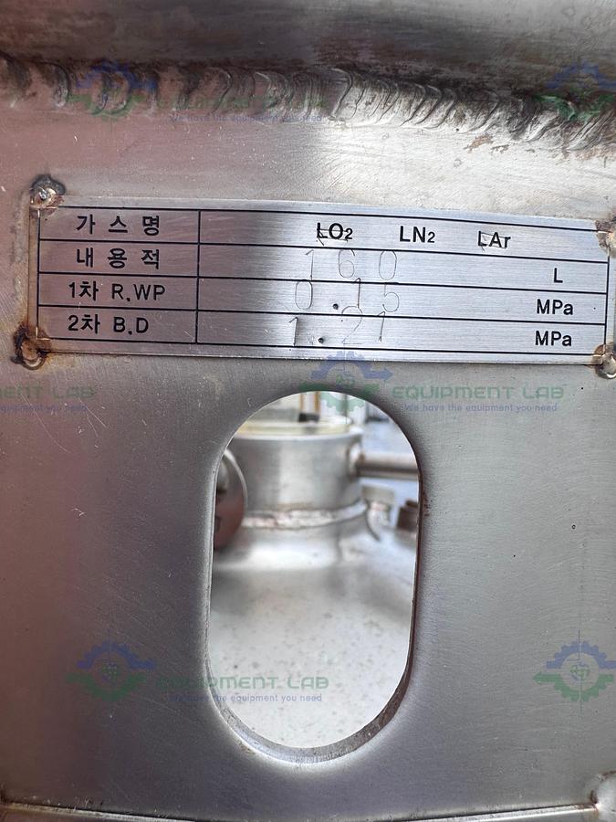 Used Taylor Wharton XL-160 Liquid Nitrogen Cryogenic Storage Tank 100 PSI