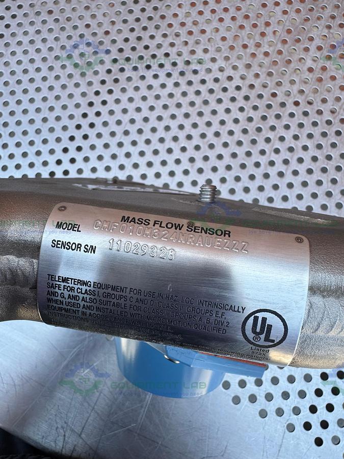 Used Micro Motion Elite CMF010N324NRAUEZZZ Flow Sensor w/ 3/8" NPT Fitting