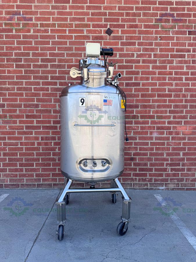Used Precision Stainless 600 Liter Stainless Steel Jacketed Reactor 50 PSI