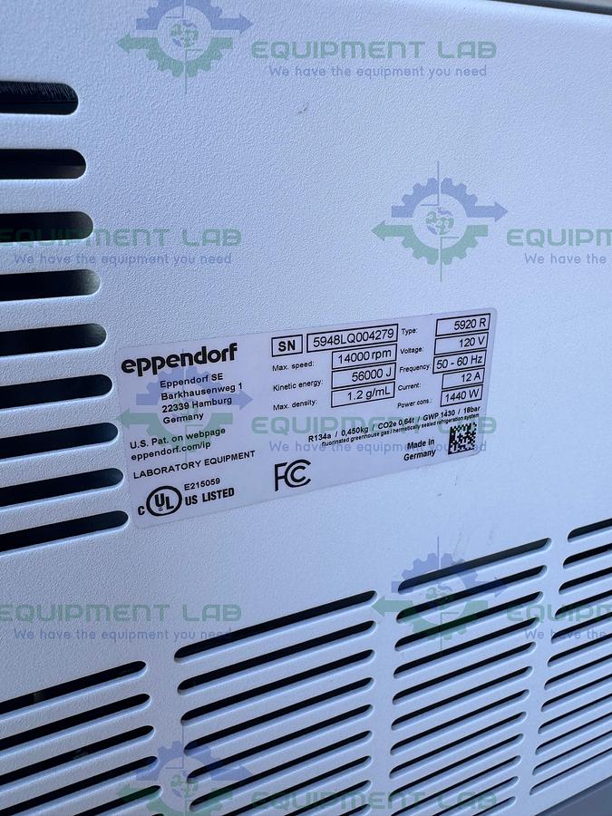 Used Eppendorf 5920 R Refrigerated Centrifuge w/ S-4X Universal Rotor 4500 RPM