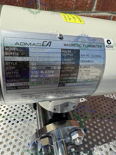Used Yokogawa Admag CA202SN Magnetic Flowmeter w/ 1" Sanitary Fitting