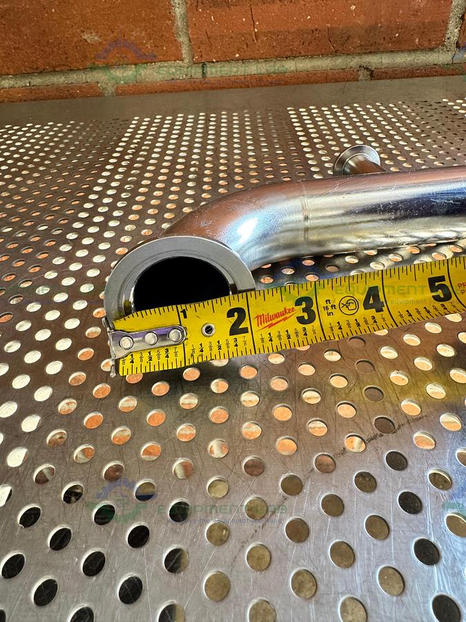 Used Stainless Steel U-Bend 3 Way Process Pipe w/ KF 40 to KF 16/10