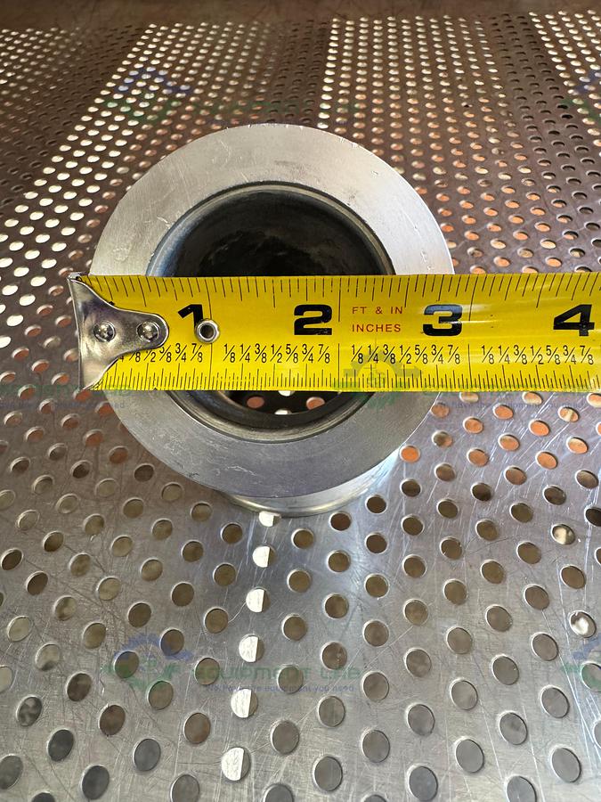 Used Stainless Steel 45 Degree KF 50 Elbow Nipple Vacuum Fitting
