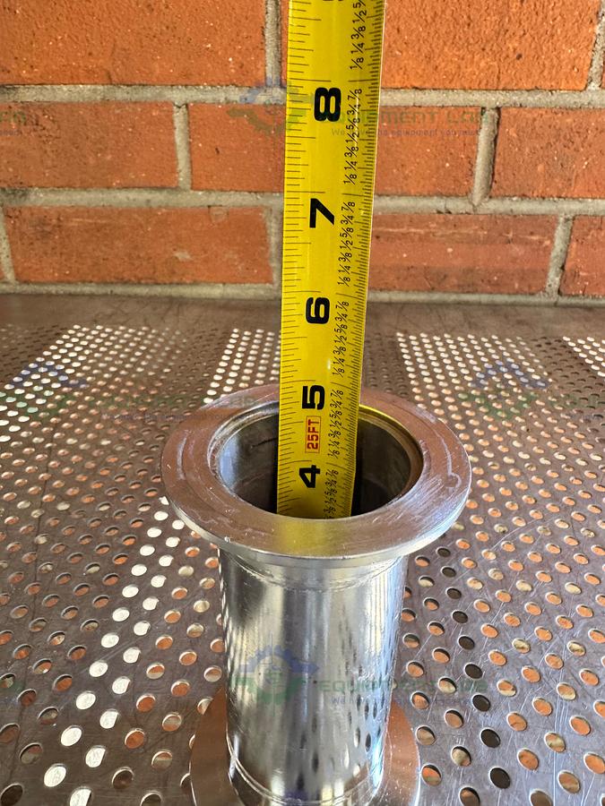 Used Stainless Steel KF 50 Nipple Vacuum Fitting 4.75" Length
