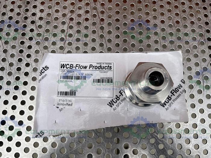 WCB Flow Products 137-3550X 21MP-7 Stainless Steel 1" Sanitary to .75" Fitting
