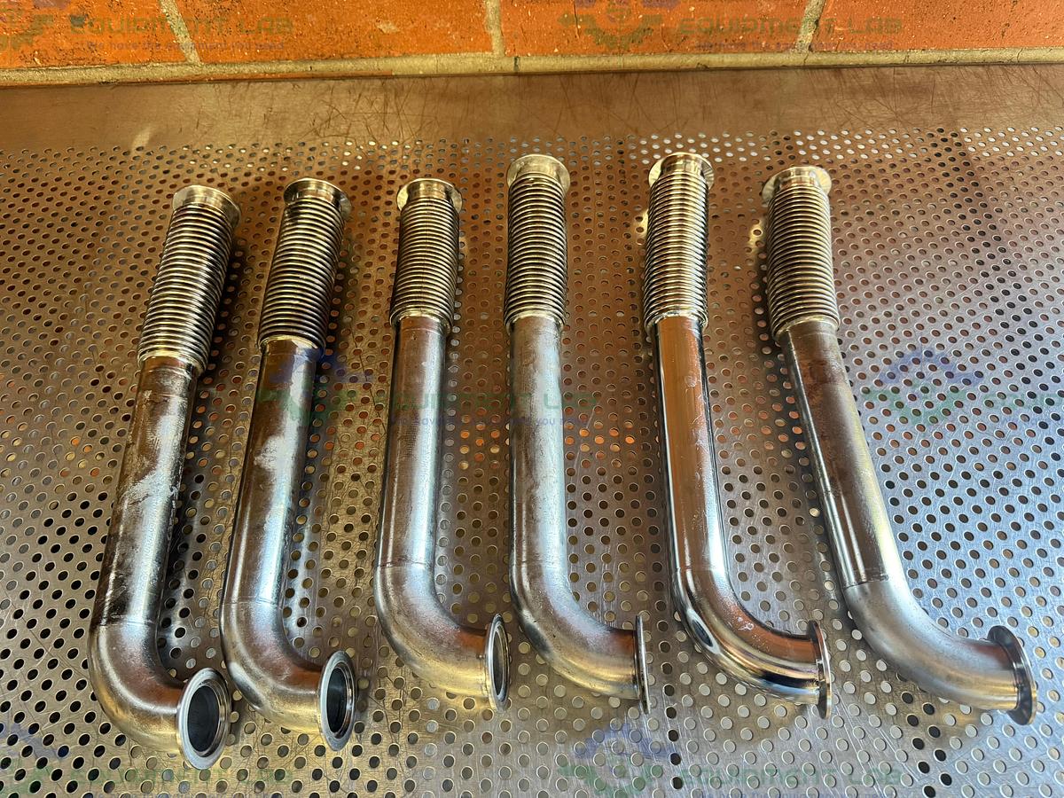 Used Stainless Steel KF40 Vacuum Bellow with 90 Degree Elbow
