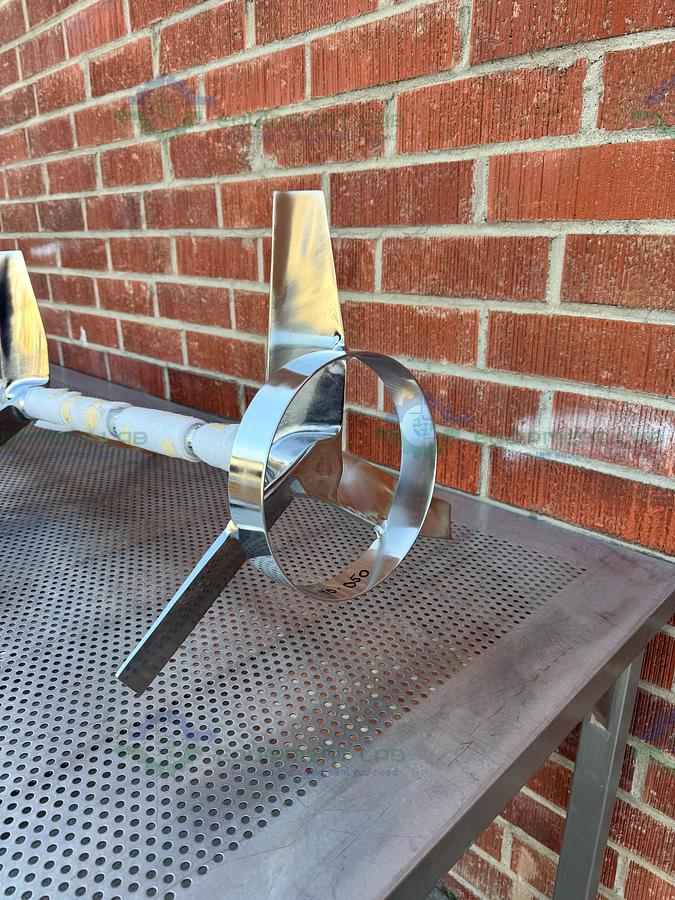 SPX Stainless Steel Mixing Tank Impeller 100" x 14" x 1.5" w/ Flange Fitting