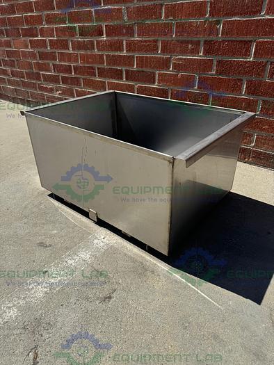 Used Unbranded Stainless Steel Weighing Bucket 32" x 16" x 24", 45 Gallon