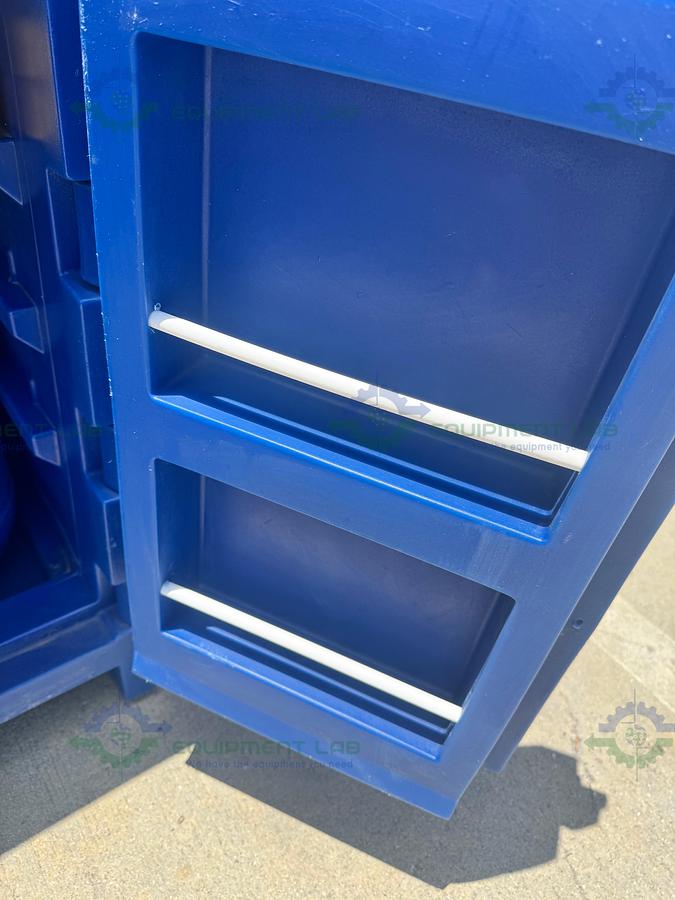 Used Eagle CRA-P22 Poly Acid & Corrosive Safety Cabinet 22 Gallon with Shelves, Buckets