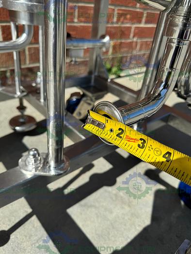 Used Allegheny /Millipore Stainless Steel Double Cartridge Filter Housing Skid 9" &4"