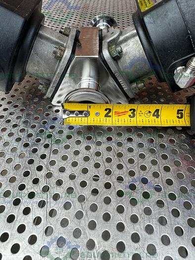 Used 2 ITT Pure Flo Advantage 3 - Way Diaphragm Valve w/ 1" Sanitary Fitting