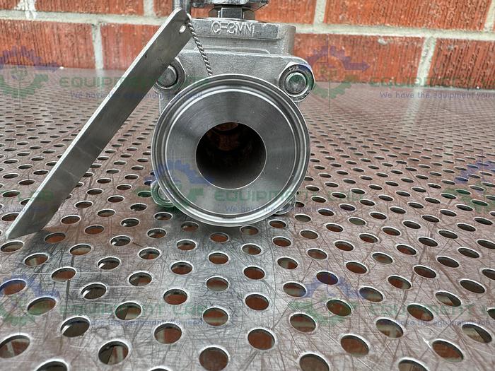Used SVF -F. C. I. SB76666ATTR Ball Valve 1500 PSI w/ 1" Sanitary Fitting
