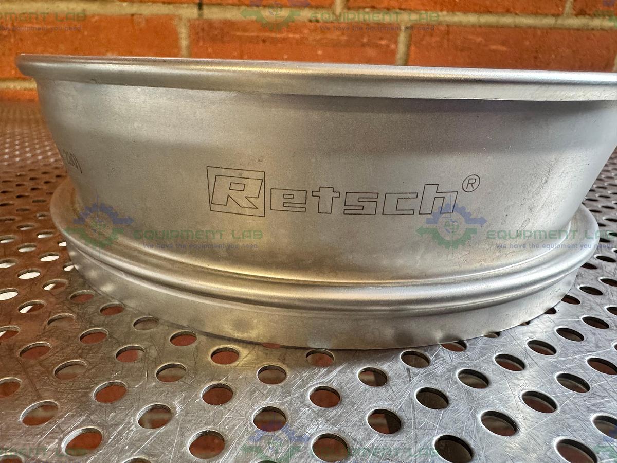 Used Retsch Sieve Frame and Screen, 8" Diameter x 2" Deep, 63um Mesh Size