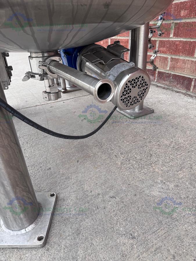 Used Feldmeier 1000 Liter SS Jacketed Reactor 50 FV PSI w/ VFD, 0.5 HP Bottom Mixer