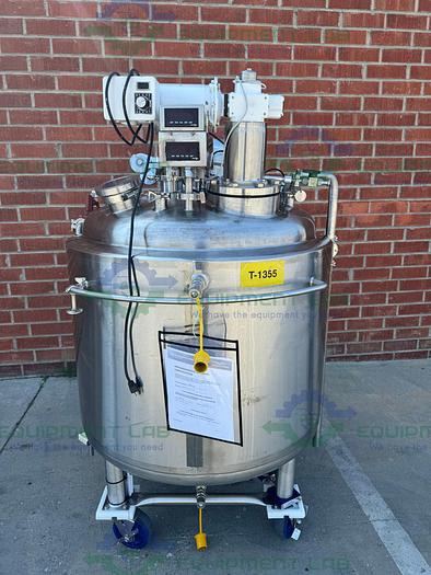 Used Precision Stainless 500 Liter Stainless Steel Jacketed Reactor w/ 0.5 HP Mixer
