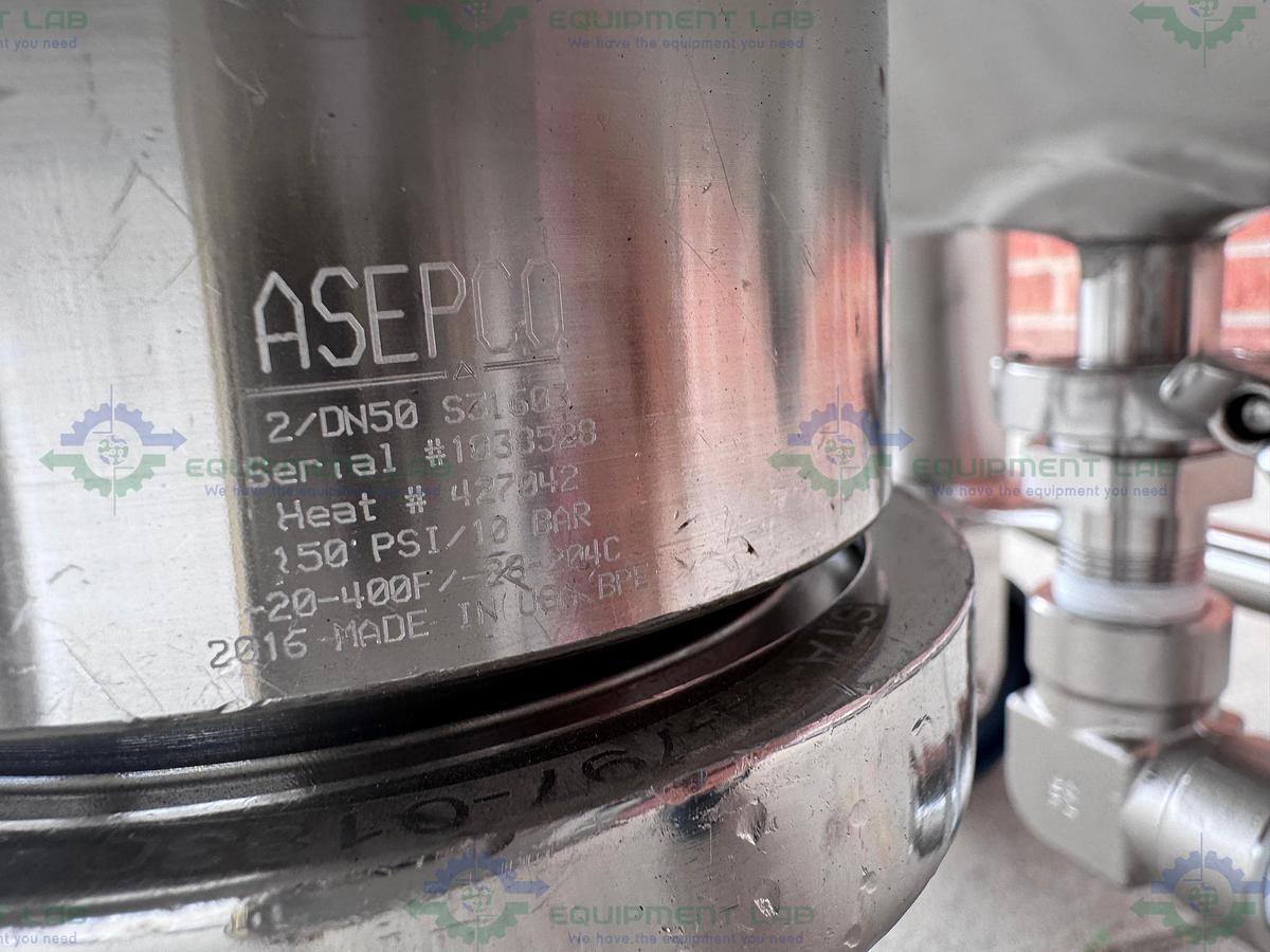 Used Feldmeier 400 Liter Stainless Steel Jacketed Reactor 100 PSI/FV w/ 3 HP Motor